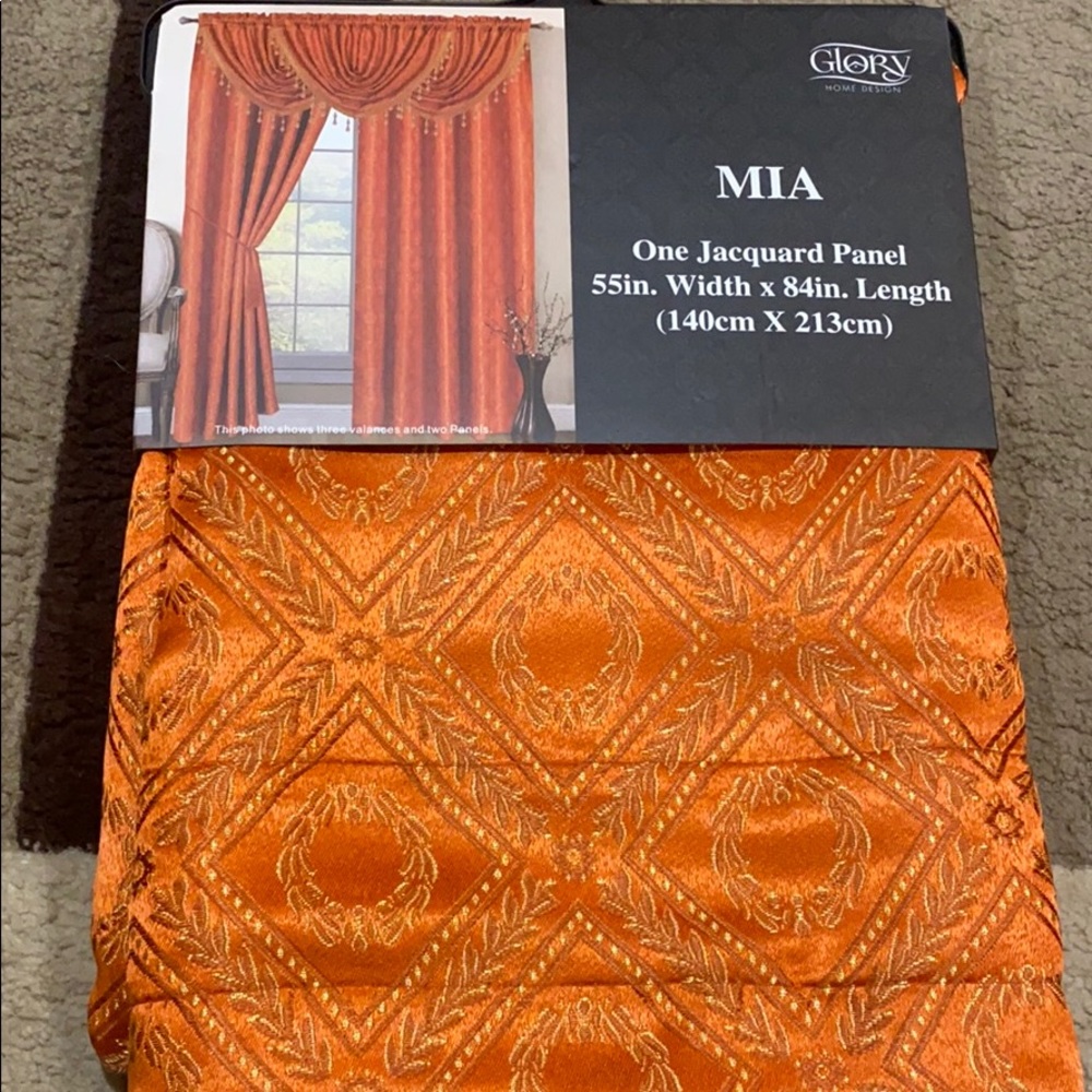 1 Orange Jacquard Panel